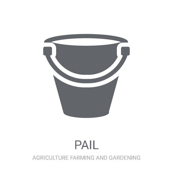 Eimer-Symbol. trendiges Eimer-Logo-Konzept auf weißem Hintergrund aus der Landwirtschafts- und Gartenkollektion. geeignet für Web-Apps, mobile Apps und Printmedien. - Vektor, Bild