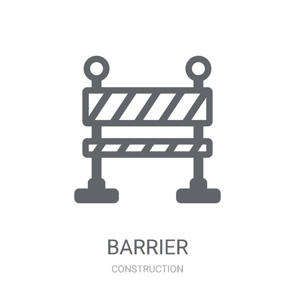 Icona della barriera. Trendy Barrier logo concept su sfondo bianco della collezione Construction. Adatto per l'uso su applicazioni web, applicazioni mobili e supporti di stampa
. - Vettoriali, immagini