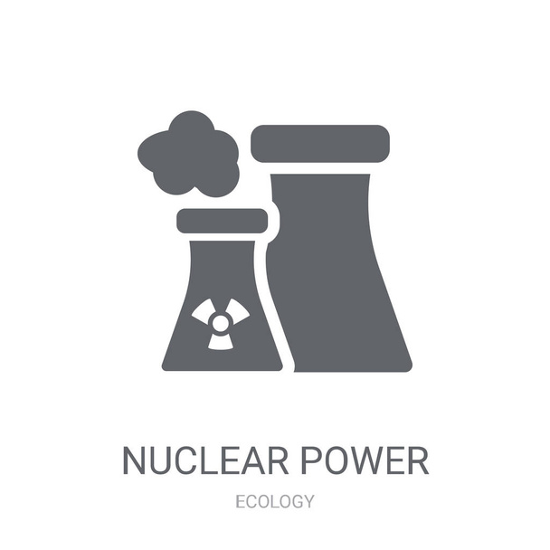 Atomkraft. trendiges Atomkraft-Logo-Konzept auf weißem Hintergrund aus der Öko-Kollektion. geeignet für Web-Apps, mobile Apps und Printmedien. - Vektor, Bild