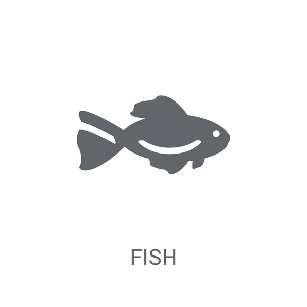 Icona del pesce. Trendy Fish logo concept su sfondo bianco dalla collezione di animali. Adatto per l'uso su applicazioni web, applicazioni mobili e supporti di stampa
. - Vettoriali, immagini