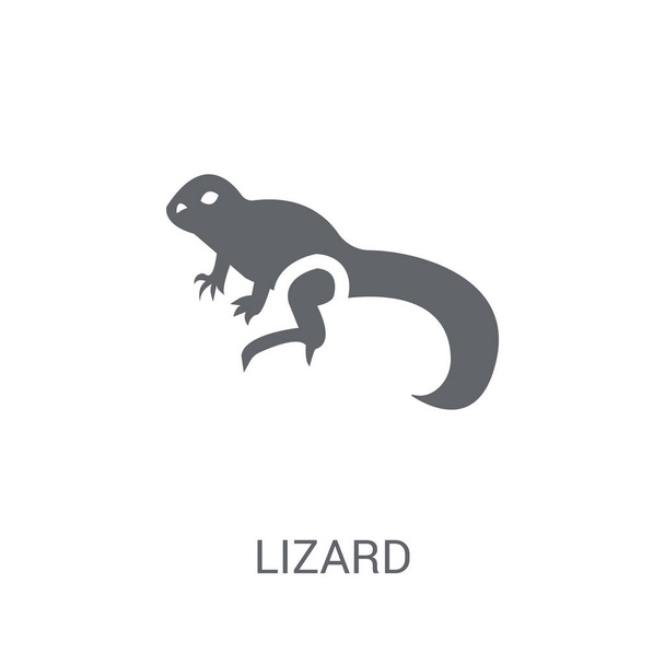 Lisko-ikoni. Trendikäs Lizard logo käsite valkoisella taustalla eläinten kokoelma. Soveltuu käytettäväksi verkkosovelluksissa, mobiilisovelluksissa ja tulostusvälineissä
. - Vektori, kuva