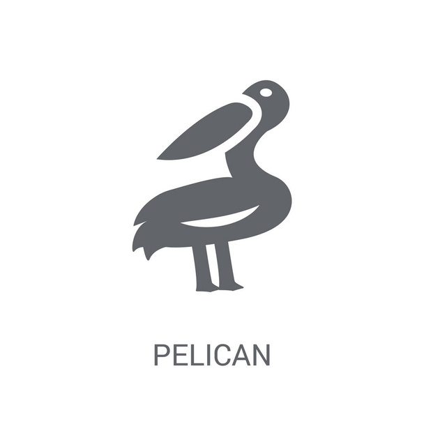 Pelican icon. Trendy Pelican logo concept on white background from animals collection. Suitable for use on web apps, mobile apps and print media. - Vektor, obrázek