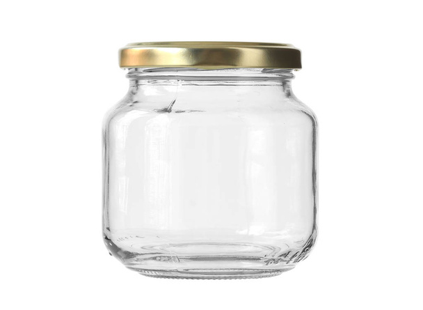 Kör alakú üveg kanna elszigetelt fehér háttér vágógörbék - Fotó, kép
