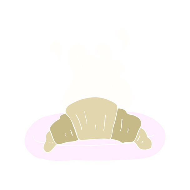 illustrazione a colori piatta di croissant
 - Vettoriali, immagini