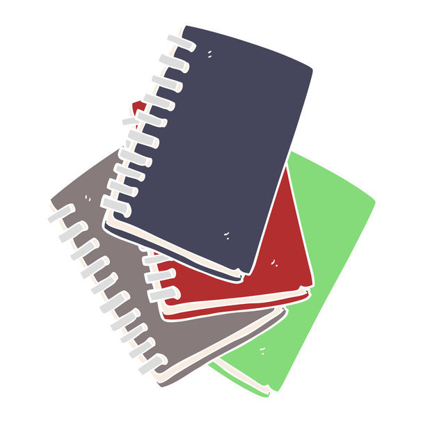 flat color illustration of note book - Vector, Image