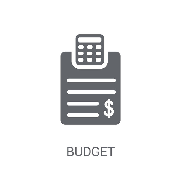 Εικονίδιο του προϋπολογισμού. Μοντέρνα οικονομικά λογότυπο έννοια σε άσπρο φόντο από τη συλλογή επαγγελματίες. Κατάλληλο για χρήση σε εφαρμογές web, εφαρμογές για κινητά και μέσων εκτύπωσης. - Διάνυσμα, εικόνα