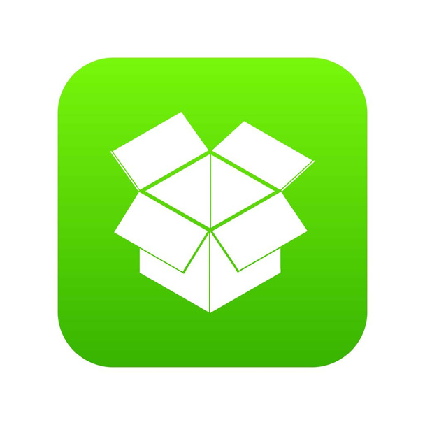 Buzón postal icono verde vector
 - Vector, imagen
