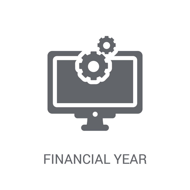 Εικονίδιο του οικονομικού έτους. Μοντέρνο οικονομικό έτος λογότυπο έννοια σε άσπρο φόντο από τη συλλογή επαγγελματίες. Κατάλληλο για χρήση σε εφαρμογές web, εφαρμογές για κινητά και μέσων εκτύπωσης. - Διάνυσμα, εικόνα
