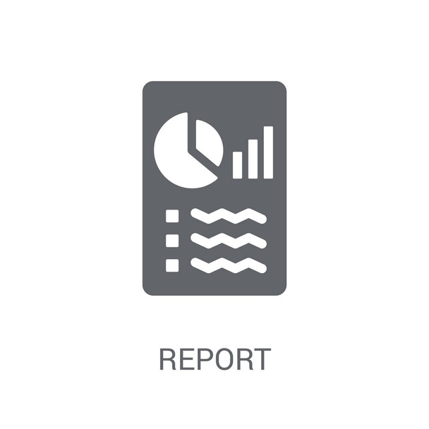 Ilmoita kuvake. Trendy Report logo käsite valkoisella taustalla Business ja analytiikka kokoelma. Soveltuu käytettäväksi verkkosovelluksissa, mobiilisovelluksissa ja tulostusvälineissä
. - Vektori, kuva