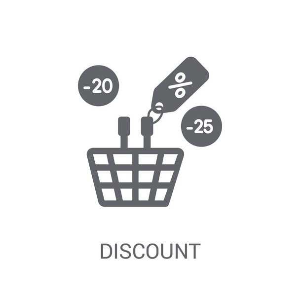 Discount icon. Trendy Discount logo concept on white background from e-commerce and payment collection. Suitable for use on web apps, mobile apps and print media. - Вектор,изображение