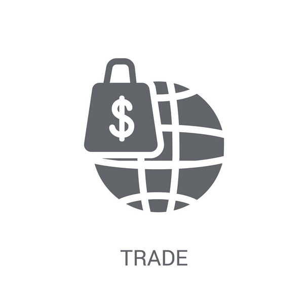 Icona del commercio. Trendy Trade logo concept su sfondo bianco da e-commerce e la raccolta dei pagamenti. Adatto per l'uso su applicazioni web, applicazioni mobili e supporti di stampa
. - Vettoriali, immagini
