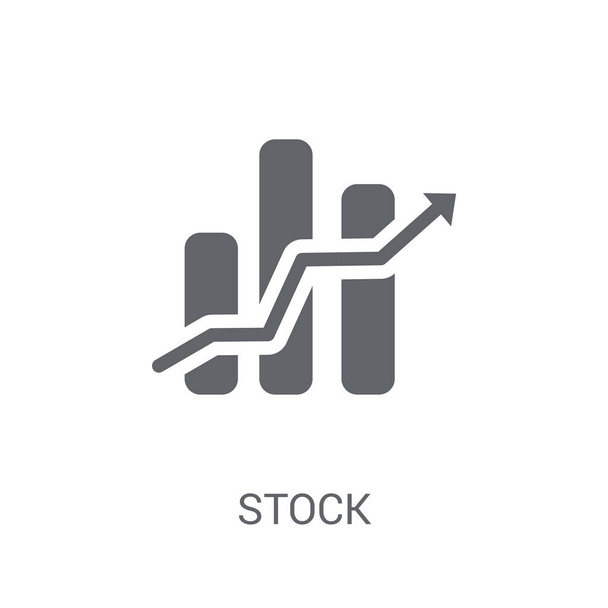 Ícone de acções. Trendy Stock logo concept on white background from e-commerce and payment collection. Adequado para uso em aplicativos da web, aplicativos móveis e mídia impressa
. - Vetor, Imagem