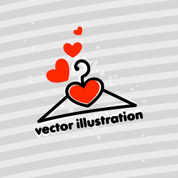 Fashion poster with hanger - Vektor, obrázek