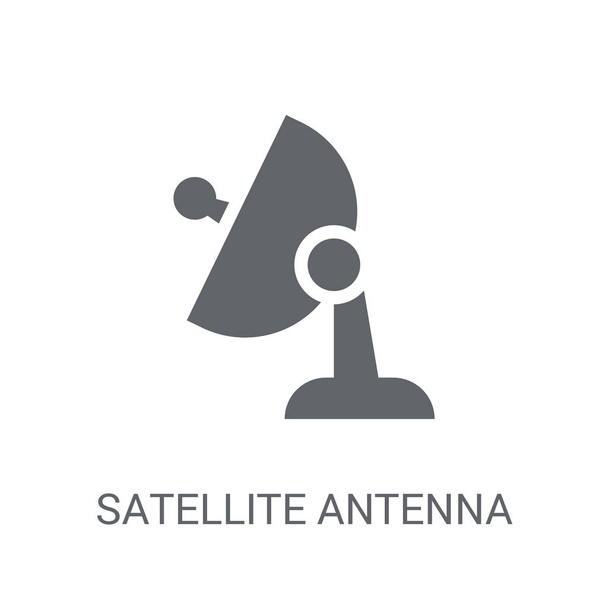 Satellitenantennen-Symbol. trendiges Satellitenantennen-Logo-Konzept auf weißem Hintergrund aus der allgemeinen Sammlung. geeignet für Web-Apps, mobile Apps und Printmedien. - Vektor, Bild