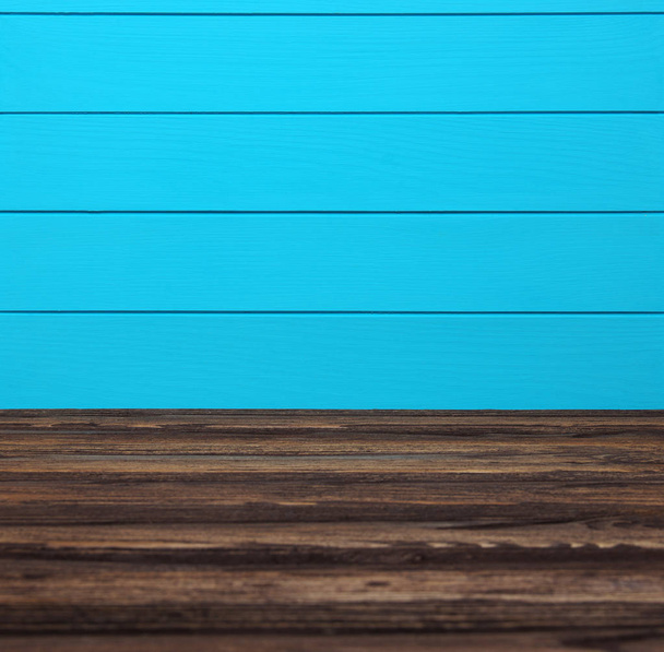 Textura de madera. Fondo tablones azules - Foto, imagen