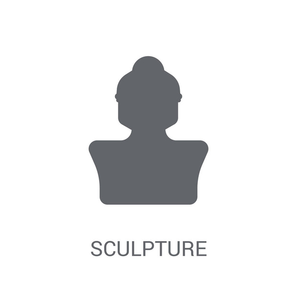 Socha ikona. Moderní koncept loga sochařství na bílém pozadí z muzejních sbírek. Vhodné pro použití na webové aplikace, mobilní aplikace a tiskových médií. - Vektor, obrázek