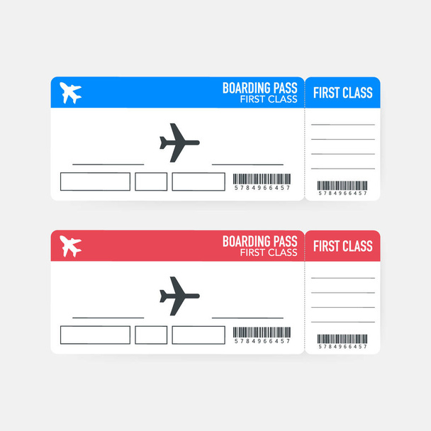 Billetes de embarque de MobileAirline para viajar en avión. Ilustración vectorial
. - Vector, imagen