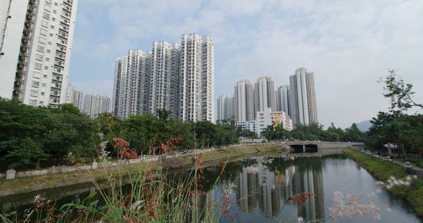 Tin Shui Wai, Hong Kong, 22 de abril de 2018: Edificio residencial de Hong Kong
 - Foto, imagen