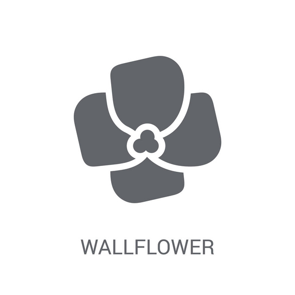Иконка Wallflower. Концепция логотипа Trendy Wallflower на белом фоне из коллекции Nature. Подходит для использования в веб-приложениях, мобильных приложениях и печатных СМИ
. - Вектор,изображение
