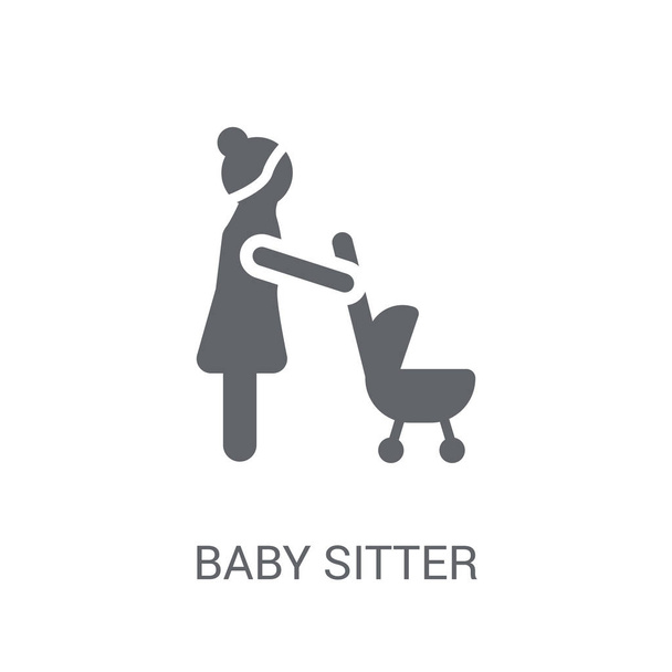 Icône de baby-sitter. Concept de logo Baby sitter tendance sur fond blanc de la collection Professions. Convient pour une utilisation sur les applications Web, les applications mobiles et les médias imprimés
. - Vecteur, image