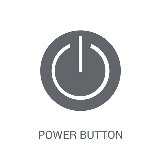 Ikona tlačítko napájení. Módní Power tlačítko logo koncepci na bílém pozadí od smarthome kolekce. Vhodné pro použití na webové aplikace, mobilní aplikace a tiskových médií. - Vektor, obrázek