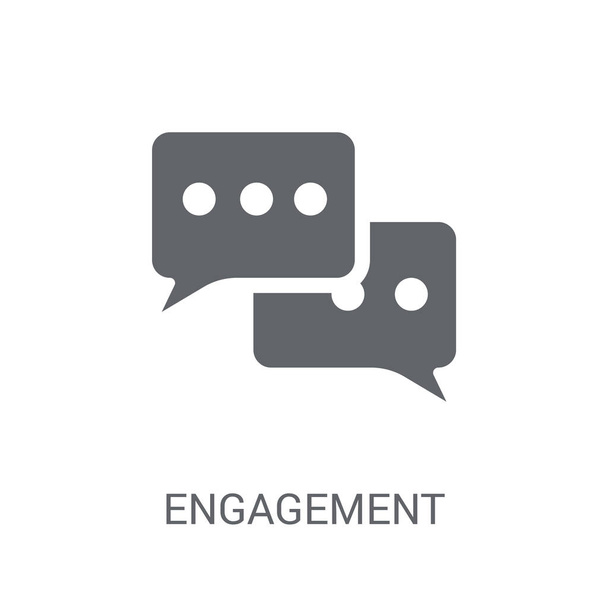Icono de interacción. Concepto de logotipo de Trendy Engagement sobre fondo blanco de la colección Technology. Adecuado para uso en aplicaciones web, aplicaciones móviles y medios impresos
. - Vector, imagen