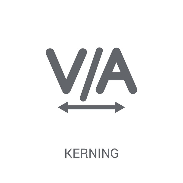Icona di Kerning. Trendy Kerning logo concept su sfondo bianco della collezione Technology. Adatto per l'uso su applicazioni web, applicazioni mobili e supporti di stampa
. - Vettoriali, immagini