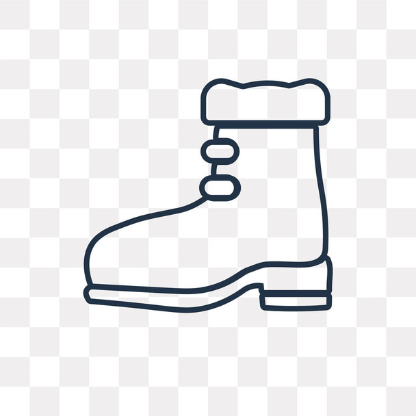 Rain Boots vector outline icon isolated on transparent background, high quality linear Rain Boots transparency concept can be used web and mobile - Vector, Image