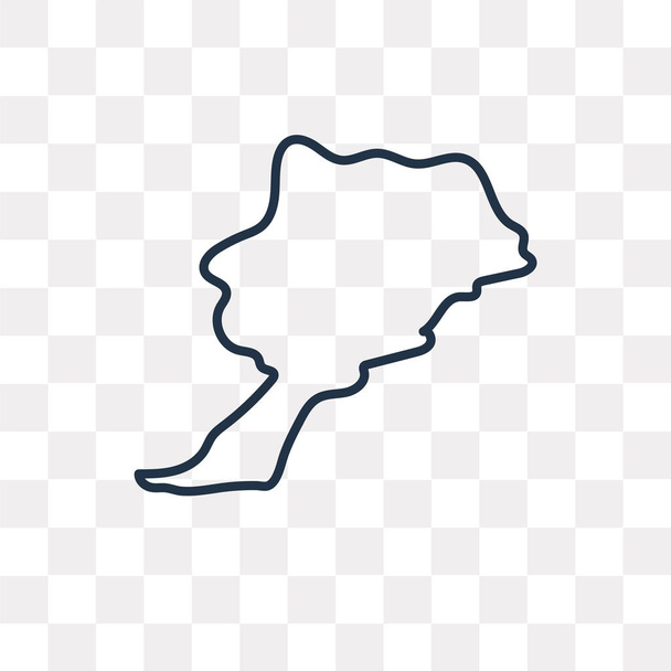 Maroc carte vectorielle icône de contour isolé sur fond transparent, concept de transparence linéaire Maroc carte de haute qualité peut être utilisé web et mobile
 - Vecteur, image