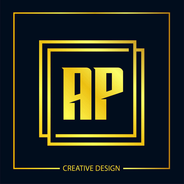 Alkuperäinen kirjain AP Logo malli suunnittelu - Vektori, kuva