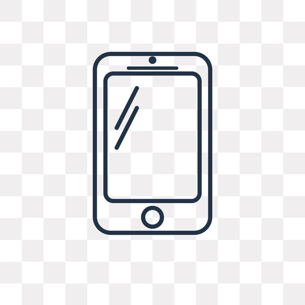 Mobil vektor szerkezeti ikon elszigetelt átlátszó háttér, kiváló minőségű lineáris mobil átláthatóság koncepció lehet használt web és mobil - Vektor, kép