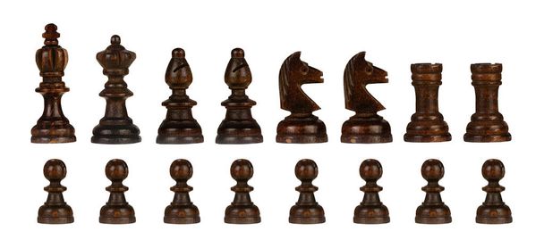 Шахматные фигуры на белом фоне - Фото, изображение