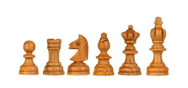 Σκακιστικές φιγούρες απομονωμένες σε λευκό φόντο - Φωτογραφία, εικόνα