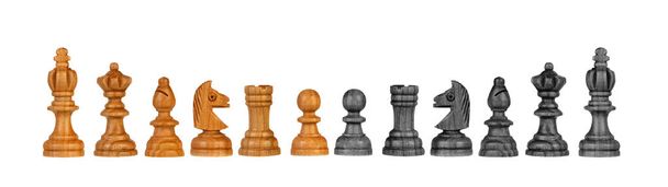 Chiffres d'échecs isolés sur un fond blanc - Photo, image
