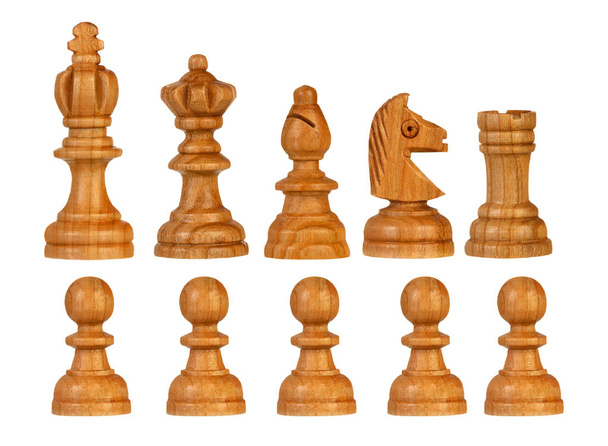 Šachové figurky izolované na bílém pozadí - Fotografie, Obrázek