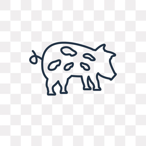 Icona del profilo vettoriale del maiale isolata su sfondo trasparente, concetto di trasparenza lineare del maiale di alta qualità può essere utilizzato web e mobile
 - Vettoriali, immagini