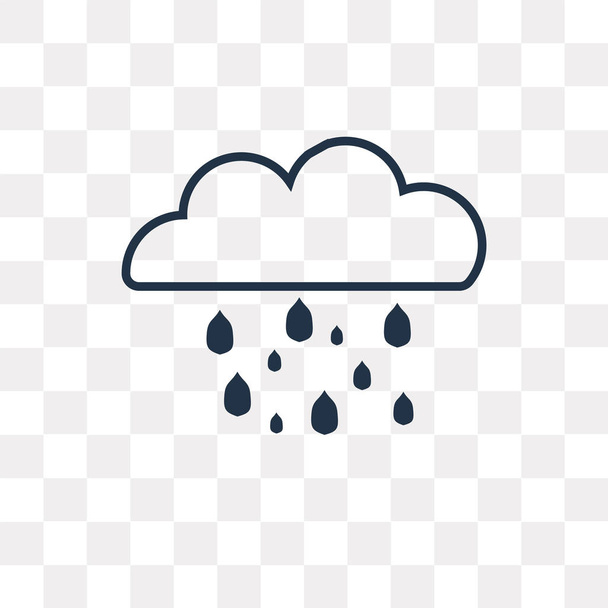 雨ベクトル アウトラインのアイコンが透明な背景、高品質線形雨透明性概念に分離が使用する web とモバイルにすることができます。 - ベクター画像