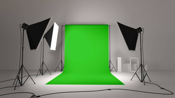 Studiofoto mit Softbox und Hintergrund - Foto, Bild