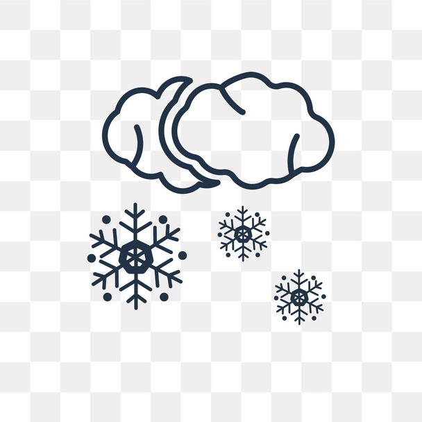 Winter vector outline icon isolated on transparent background, high quality linear Winter transparency concept can be used web and mobile - Vector, Image