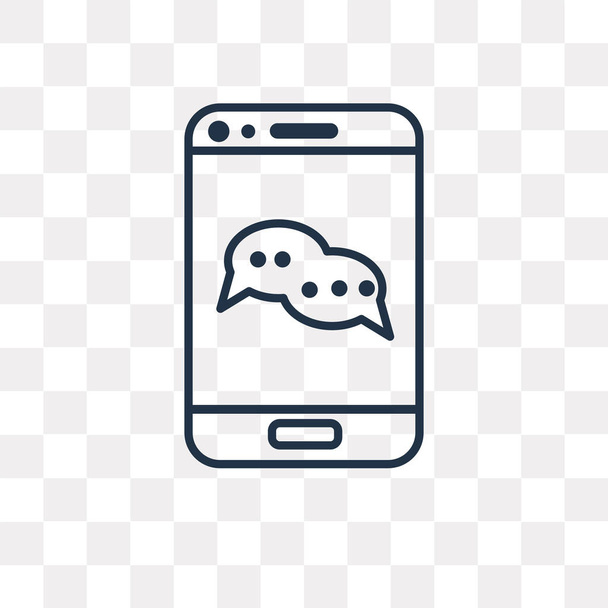 Chat-Vektor-Umrisssymbol isoliert auf transparentem Hintergrund, qualitativ hochwertiges lineares Chat-Transparenzkonzept kann im Web und mobil genutzt werden - Vektor, Bild