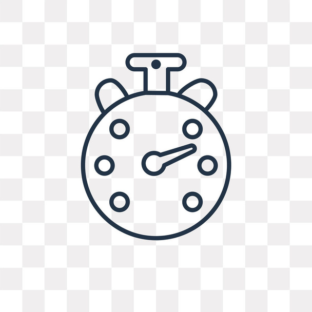 Stopwatch vector outline icon isolated on transparent background, high quality linear Stopwatch transparency concept can be used web and mobile - Vector, Image