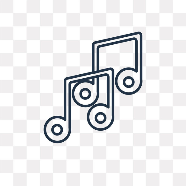 Muziek vector overzicht pictogram geïsoleerd op transparante achtergrond, hoge kwaliteit lineaire muziek transparantie concept kunnen gebruikte web en mobiel - Vector, afbeelding