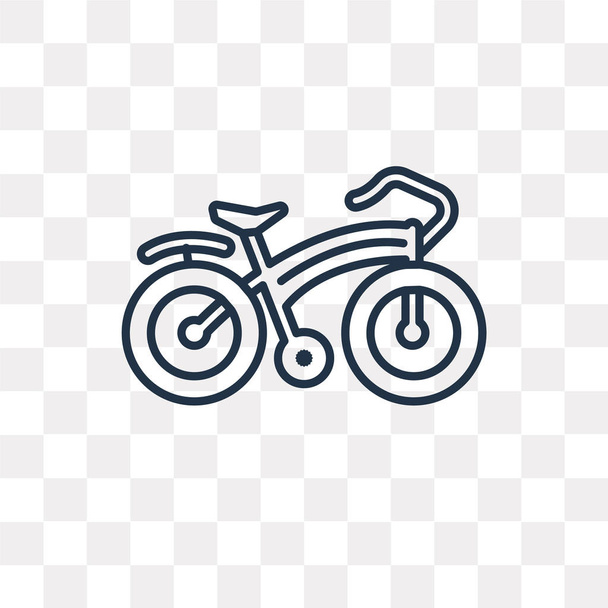 Vintage rowerów wektor zarys ikona na białym tle na przezroczystym tle, wysokiej jakości liniowe rower Vintage przejrzystość koncepcji mogą być używane sieci web i mobilnych - Wektor, obraz