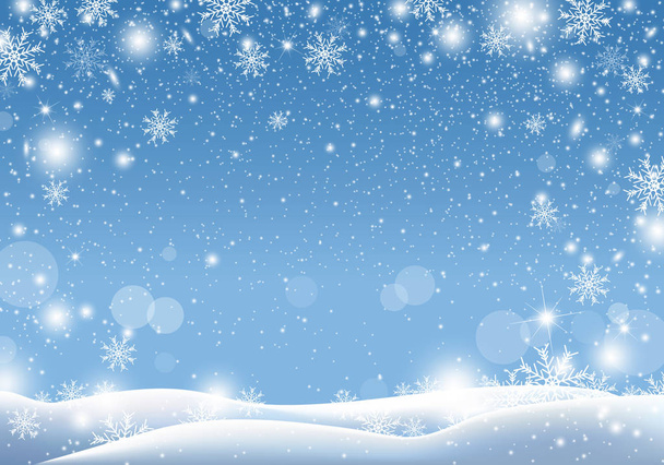 Navidad fondo diseño de nieve caída invierno temporada vector ilustración
 - Vector, Imagen