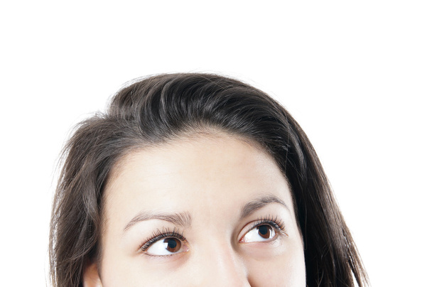 женские глаза, заглядывающие в угол
 - Фото, изображение