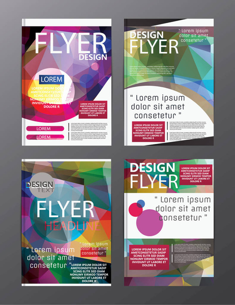 Polygon Modern Brochure Layout design template.Flyer Folheto capa Apresentação
  - Vetor, Imagem