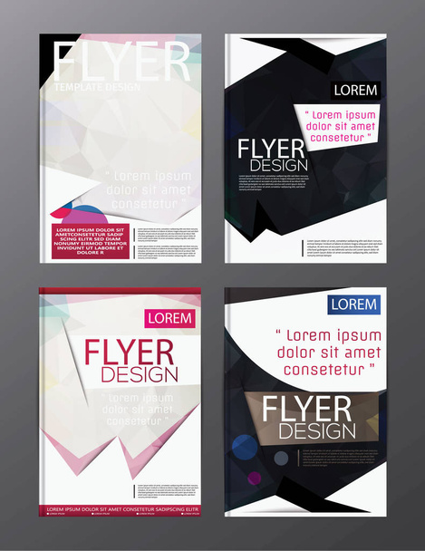 Layout-Design-Vorlage Jahresbericht Flyer Broschüre modernen Hintergrund. Illustration Vektorpolygon  - Vektor, Bild