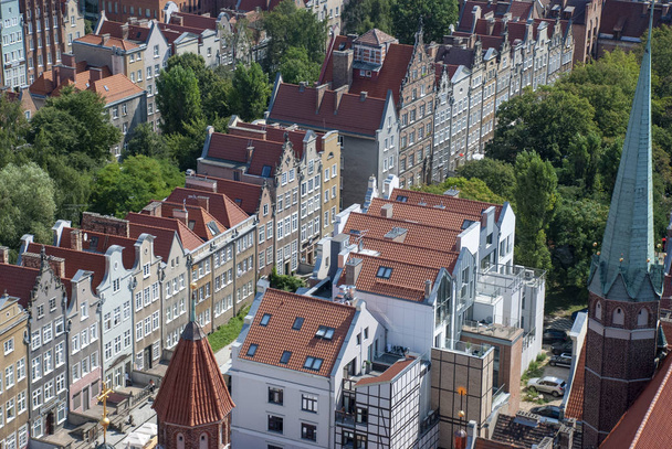 Vista de cima sobre a cidade de Gdansk, Polônia
 - Foto, Imagem