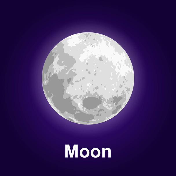 Піктограма космічного Місяця, ізометричний стиль
 - Вектор, зображення