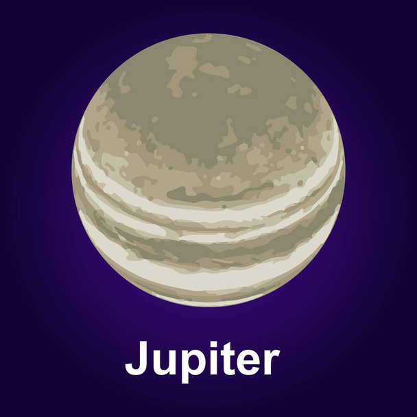 Icône de planète Jupiter, style isométrique
 - Vecteur, image